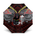 Custom Penrith Panthers Umbrella Black Panther Warrior Polynesia Islander Rugby Mascot
