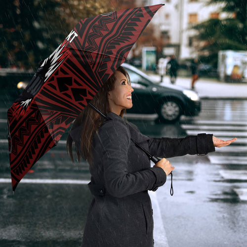 Custom Penrith Panthers Umbrella Black Panther Warrior Polynesia Islander Rugby Mascot