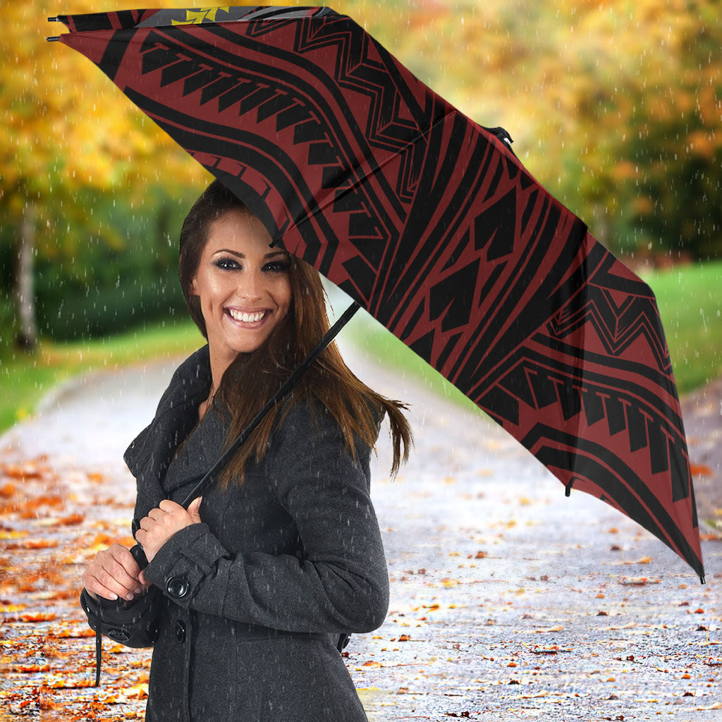 Custom Penrith Panthers Umbrella Black Panther Warrior Polynesia Islander Rugby Mascot