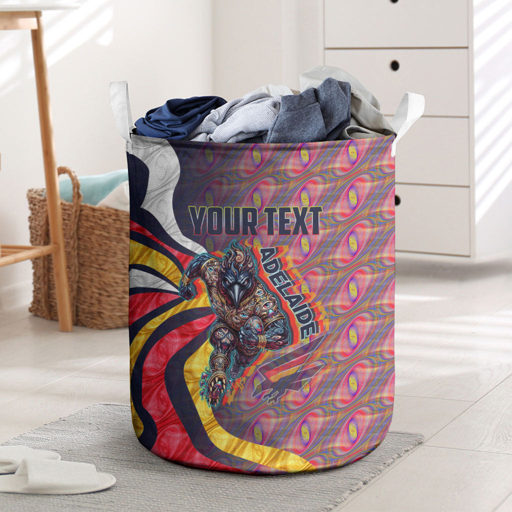 Personalised Adelaide Crows Laundry Basket Trippy Psychedelic Abstract Art Mascot Football Fans