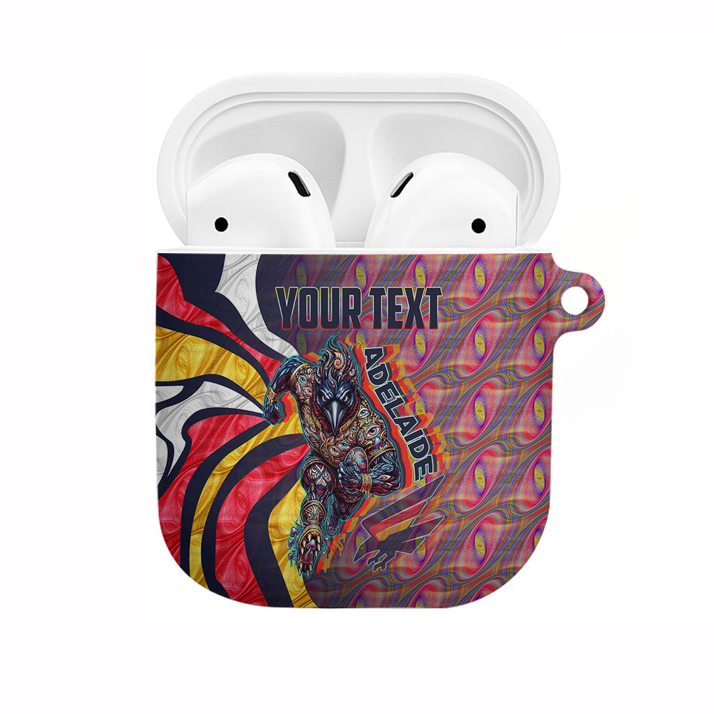 Personalised Adelaide Crows AirPods Case Trippy Psychedelic Abstract Art Mascot Football Fans