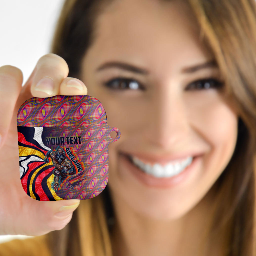 Personalised Adelaide Crows AirPods Case Trippy Psychedelic Abstract Art Mascot Football Fans