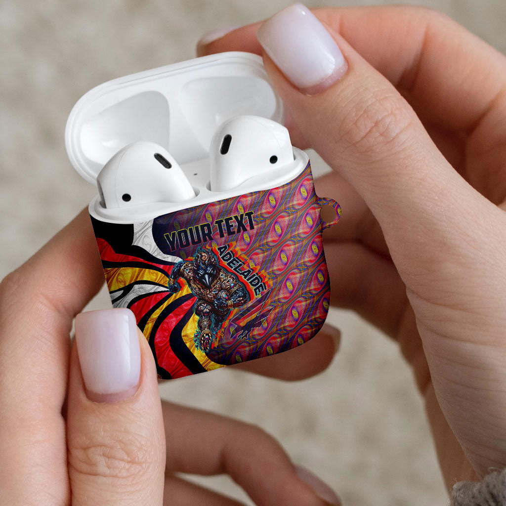 Personalised Adelaide Crows AirPods Case Trippy Psychedelic Abstract Art Mascot Football Fans