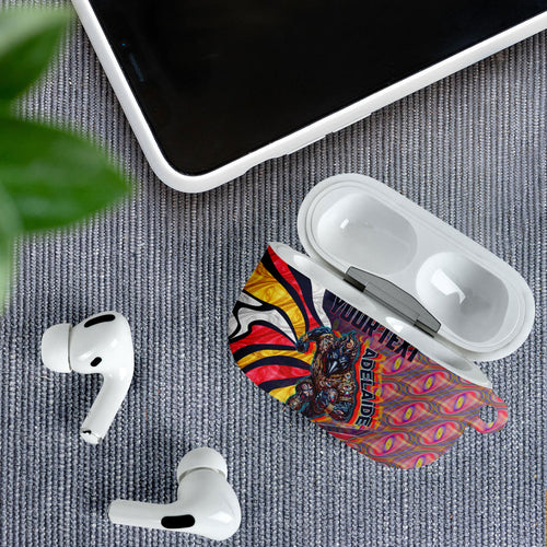 Personalised Adelaide Crows AirPods Case Trippy Psychedelic Abstract Art Mascot Football Fans