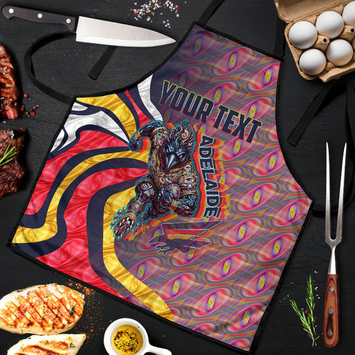 Personalised Adelaide Crows Apron Trippy Psychedelic Abstract Art Mascot Football Fans