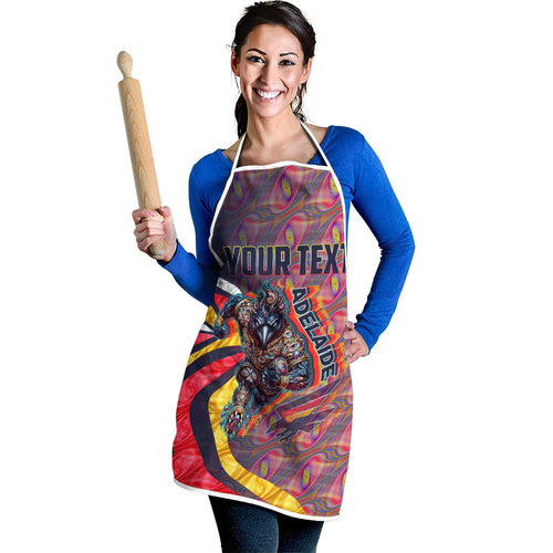 Personalised Adelaide Crows Apron Trippy Psychedelic Abstract Art Mascot Football Fans