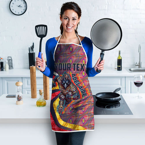 Personalised Adelaide Crows Apron Trippy Psychedelic Abstract Art Mascot Football Fans