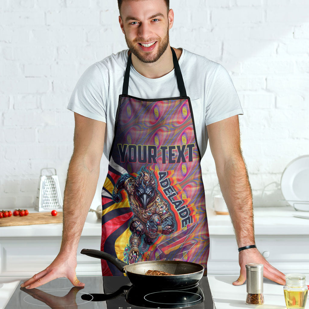 Personalised Adelaide Crows Apron Trippy Psychedelic Abstract Art Mascot Football Fans