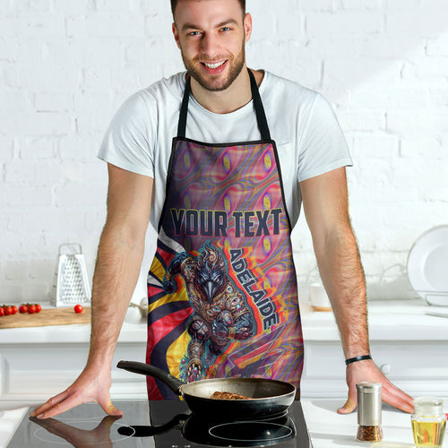 Personalised Adelaide Crows Apron Trippy Psychedelic Abstract Art Mascot Football Fans