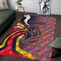 Personalised Adelaide Crows Area Rug Trippy Psychedelic Abstract Art Mascot Football Fans