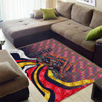Personalised Adelaide Crows Area Rug Trippy Psychedelic Abstract Art Mascot Football Fans