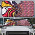 Personalised Adelaide Crows Auto Sun Shade Trippy Psychedelic Abstract Art Mascot Football Fans