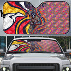Personalised Adelaide Crows Auto Sun Shade Trippy Psychedelic Abstract Art Mascot Football Fans