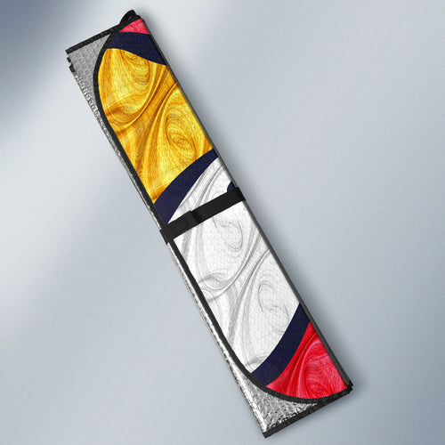 Personalised Adelaide Crows Auto Sun Shade Trippy Psychedelic Abstract Art Mascot Football Fans