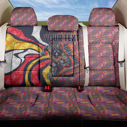 Personalised Adelaide Crows Back Car Seat Cover Trippy Psychedelic Abstract Art Mascot Football Fans