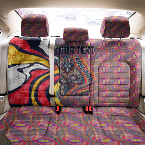 Personalised Adelaide Crows Back Car Seat Cover Trippy Psychedelic Abstract Art Mascot Football Fans