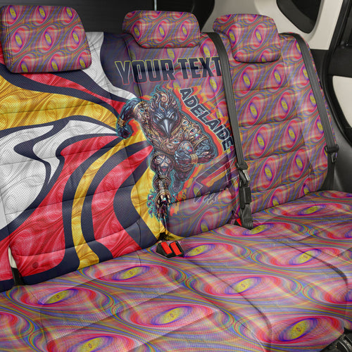 Personalised Adelaide Crows Back Car Seat Cover Trippy Psychedelic Abstract Art Mascot Football Fans