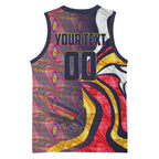Personalised Adelaide Crows Basketball Jersey Trippy Psychedelic Abstract Art Mascot Football Fans