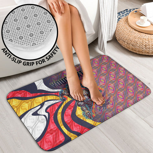 Personalised Adelaide Crows Bathroom Set Trippy Psychedelic Abstract Art Mascot Football Fans
