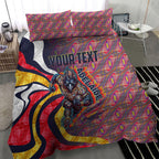 Personalised Adelaide Crows Bedding Set Trippy Psychedelic Abstract Art Mascot Football Fans