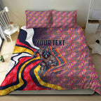 Personalised Adelaide Crows Bedding Set Trippy Psychedelic Abstract Art Mascot Football Fans