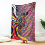 Personalised Adelaide Crows Blanket Trippy Psychedelic Abstract Art Mascot Football Fans