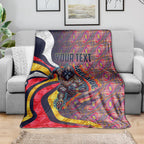 Personalised Adelaide Crows Blanket Trippy Psychedelic Abstract Art Mascot Football Fans