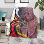 Personalised Adelaide Crows Blanket Trippy Psychedelic Abstract Art Mascot Football Fans