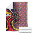 Personalised Adelaide Crows Blanket Trippy Psychedelic Abstract Art Mascot Football Fans