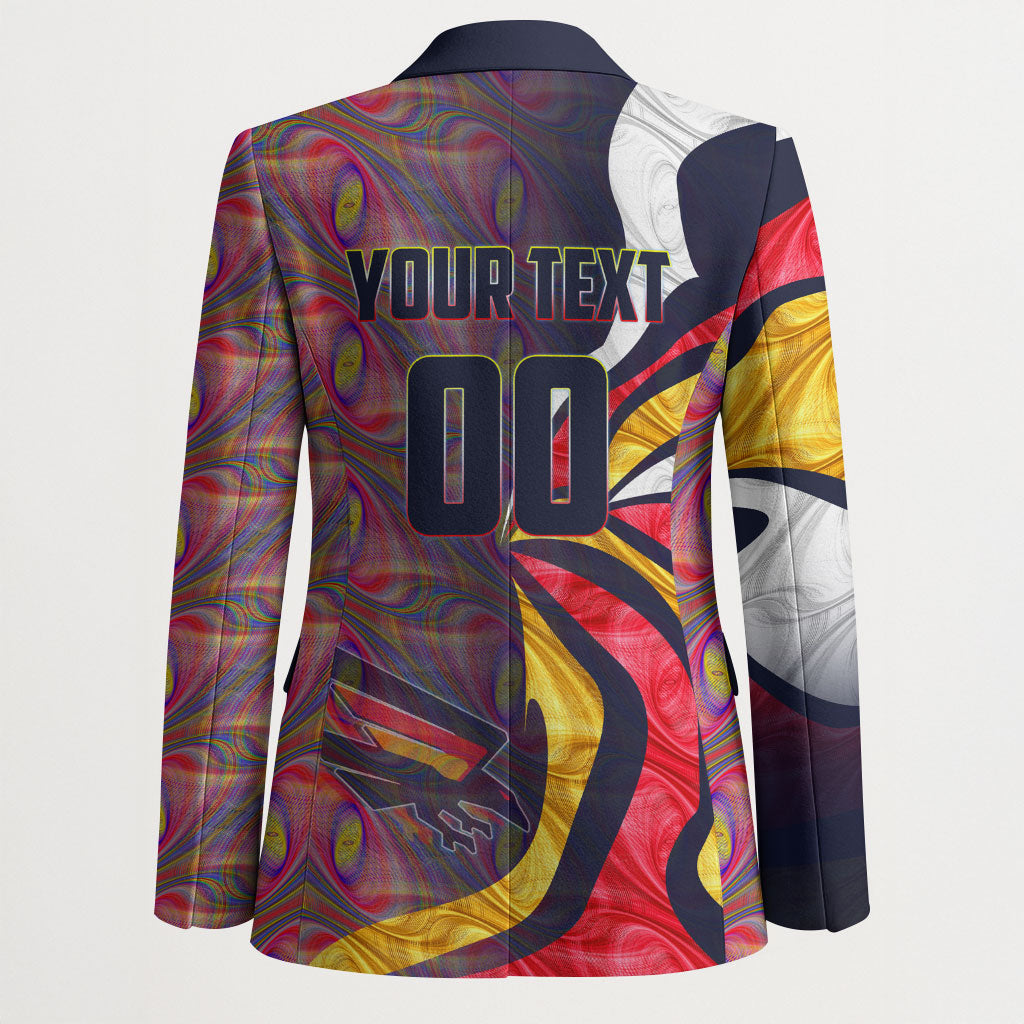Personalised Adelaide Crows Blazer Trippy Psychedelic Abstract Art Mascot Football Fans