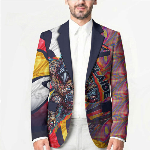 Personalised Adelaide Crows Blazer Trippy Psychedelic Abstract Art Mascot Football Fans