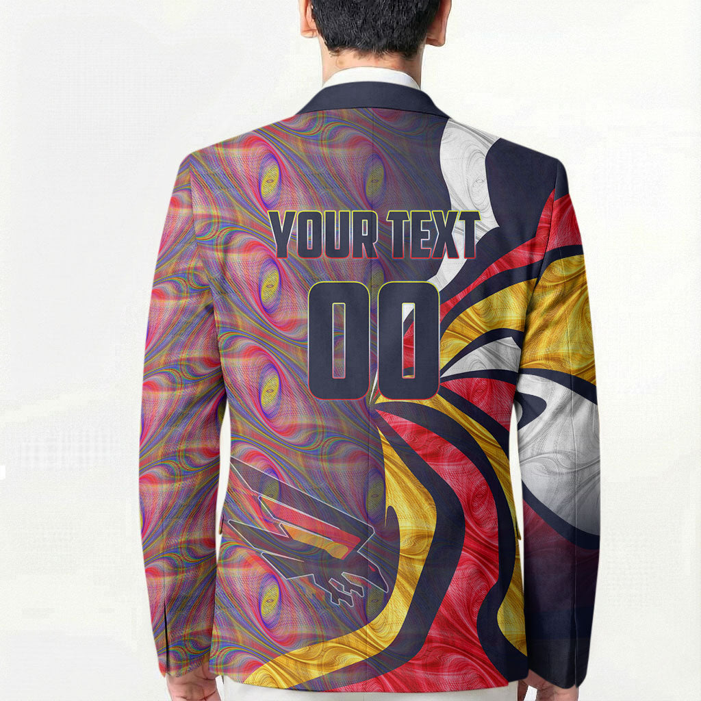 Personalised Adelaide Crows Blazer Trippy Psychedelic Abstract Art Mascot Football Fans