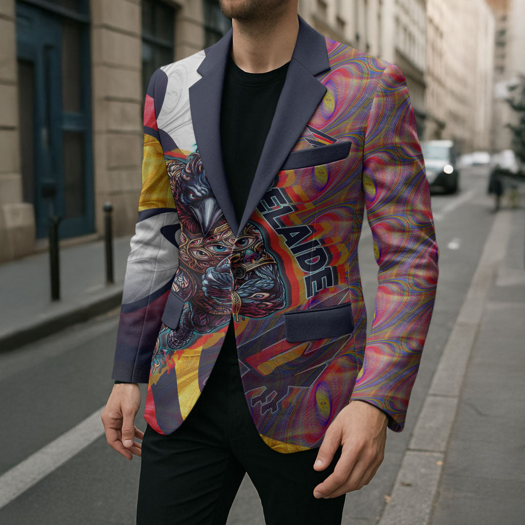 Personalised Adelaide Crows Blazer Trippy Psychedelic Abstract Art Mascot Football Fans