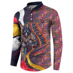 Personalised Adelaide Crows Button Sweatshirt Trippy Psychedelic Abstract Art Mascot Football Fans