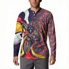 Personalised Adelaide Crows Button Sweatshirt Trippy Psychedelic Abstract Art Mascot Football Fans