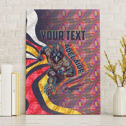 Personalised Adelaide Crows Canvas Wall Art Trippy Psychedelic Abstract Art Mascot Football Fans