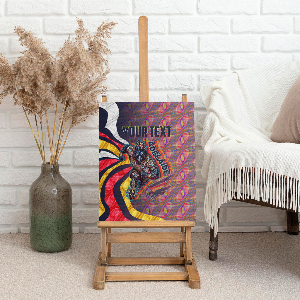 Personalised Adelaide Crows Canvas Wall Art Trippy Psychedelic Abstract Art Mascot Football Fans