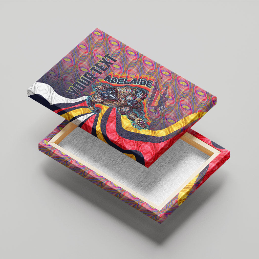 Personalised Adelaide Crows Canvas Wall Art Trippy Psychedelic Abstract Art Mascot Football Fans