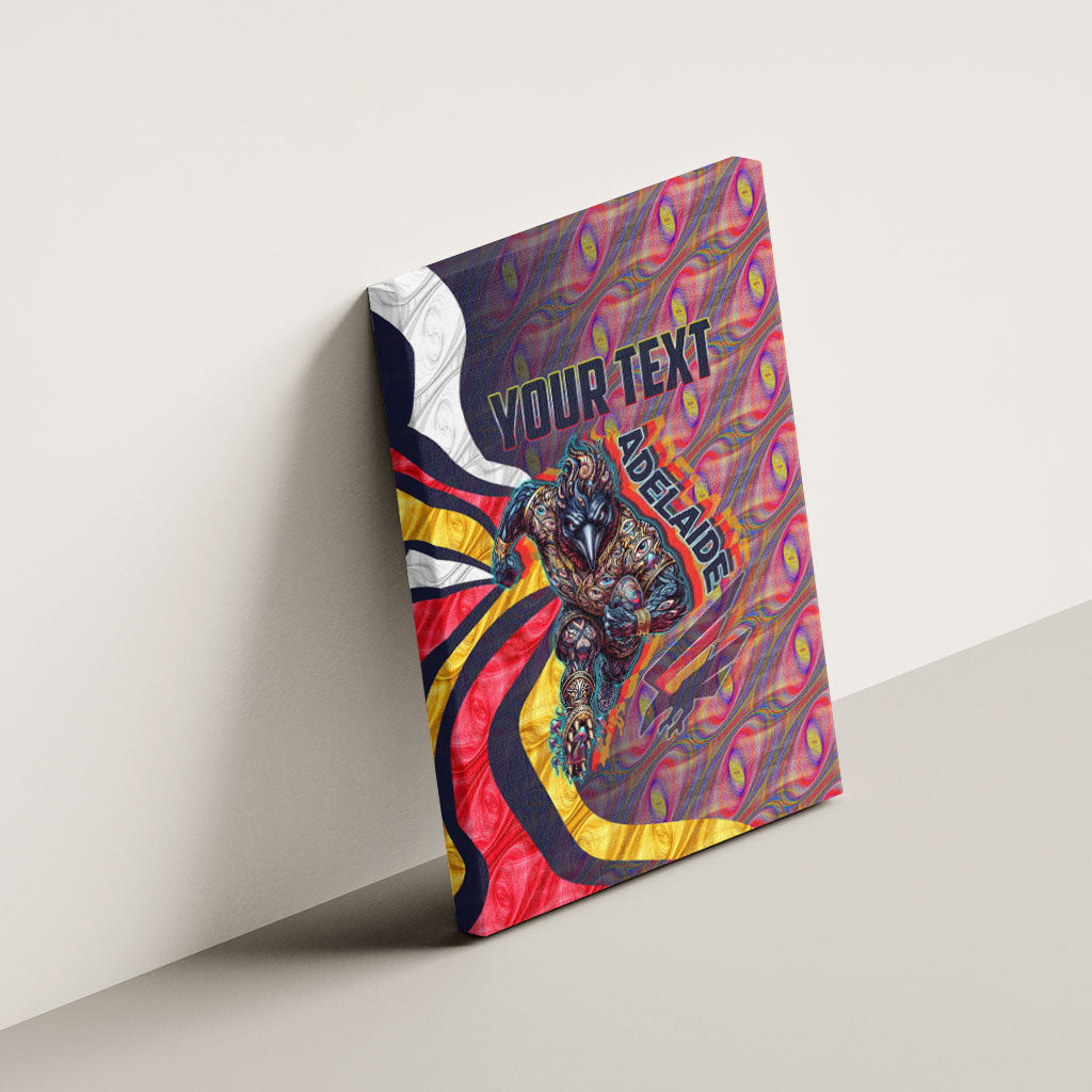 Personalised Adelaide Crows Canvas Wall Art Trippy Psychedelic Abstract Art Mascot Football Fans
