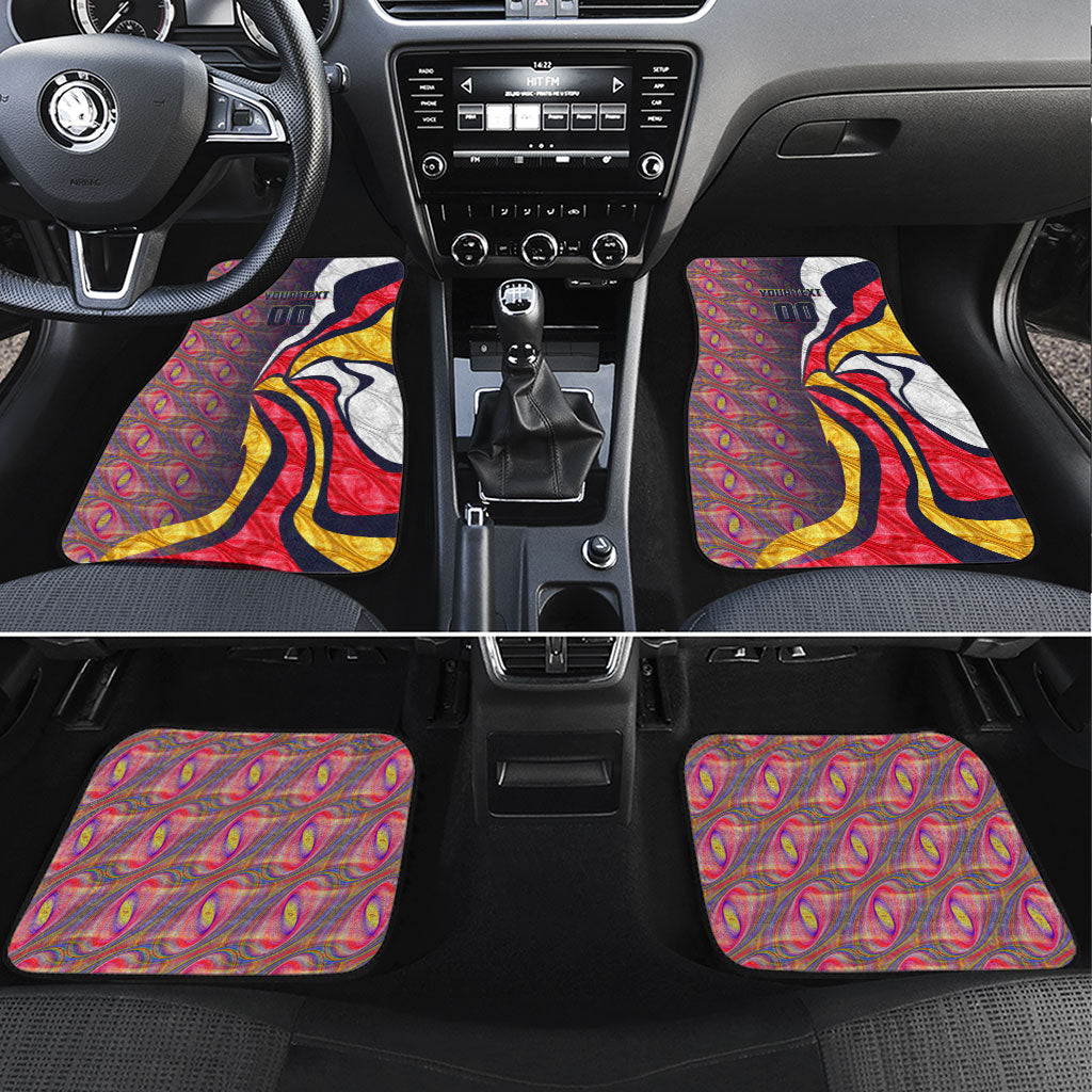 Personalised Adelaide Crows Car Mats Trippy Psychedelic Abstract Art Mascot Football Fans