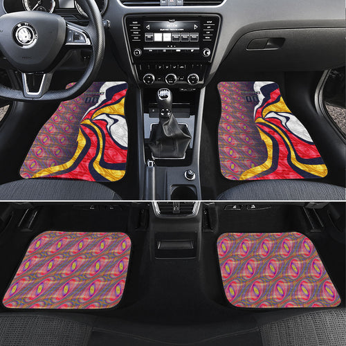Personalised Adelaide Crows Car Mats Trippy Psychedelic Abstract Art Mascot Football Fans