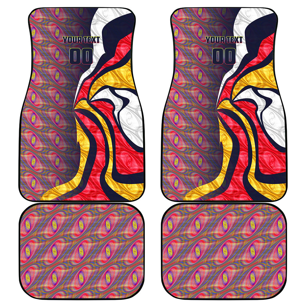 Personalised Adelaide Crows Car Mats Trippy Psychedelic Abstract Art Mascot Football Fans