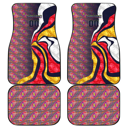 Personalised Adelaide Crows Car Mats Trippy Psychedelic Abstract Art Mascot Football Fans