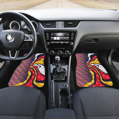 Personalised Adelaide Crows Car Mats Trippy Psychedelic Abstract Art Mascot Football Fans