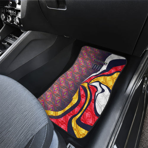 Personalised Adelaide Crows Car Mats Trippy Psychedelic Abstract Art Mascot Football Fans
