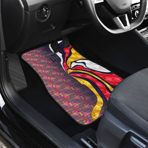 Personalised Adelaide Crows Car Mats Trippy Psychedelic Abstract Art Mascot Football Fans