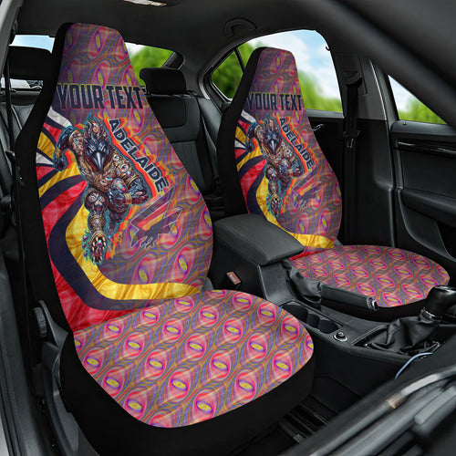 Personalised Adelaide Crows Car Seat Cover Trippy Psychedelic Abstract Art Mascot Football Fans