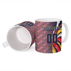 Personalised Adelaide Crows Ceramic Mug Trippy Psychedelic Abstract Art Mascot Football Fans
