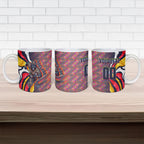 Personalised Adelaide Crows Ceramic Mug Trippy Psychedelic Abstract Art Mascot Football Fans