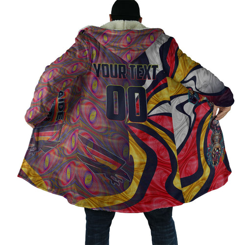 Personalised Adelaide Crows Cloak Trippy Psychedelic Abstract Art Mascot Football Fans